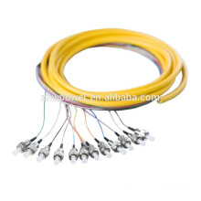 12 núcleo FC cabo de ramo de saída fan-out, SM / MM cabo de fibra óptica